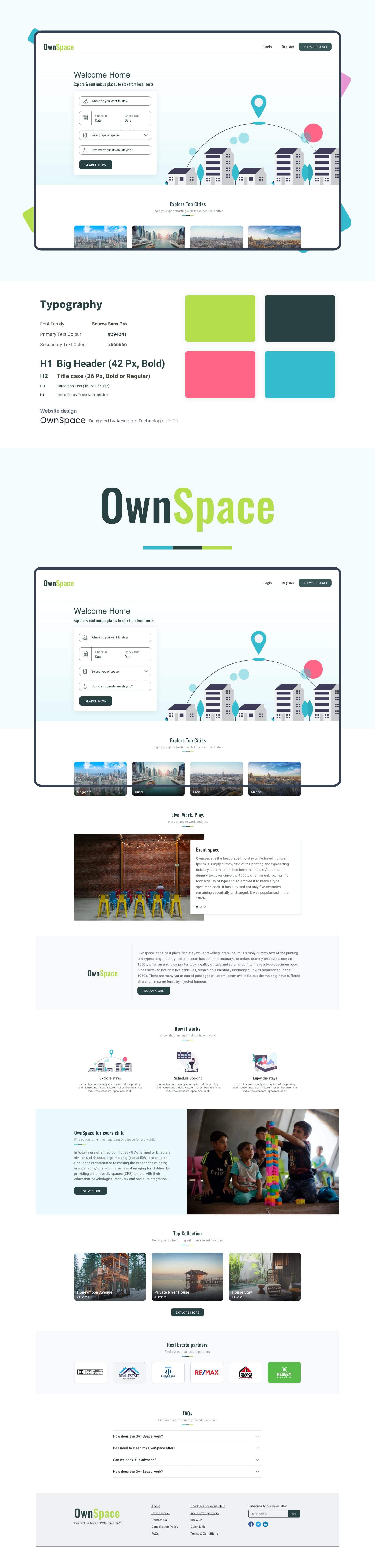 OwnSpace — presentation, designed by Aescalate